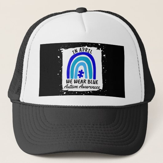 4月の自閉症意識We衣服ブルー キャップ (正面)