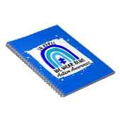 4月の自閉症意識We衣服ブルー ノートブック (右側)