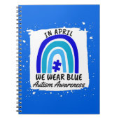 4月の自閉症意識We衣服ブルー ノートブック (正面)