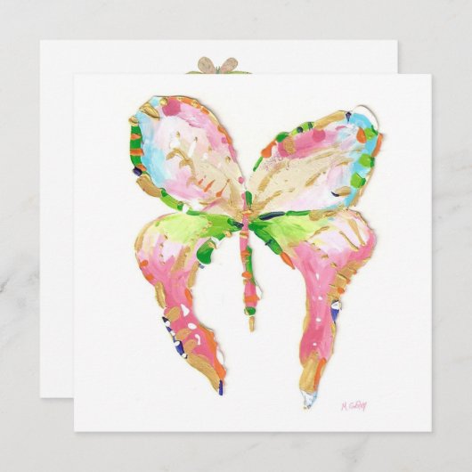 4月の蝶の誕生のお知らせ 案内状 (正面/裏面)