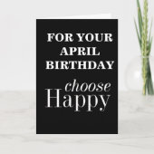 **4月の誕生日の希望** 「おめでとう」を選択したと言う カード (正面)