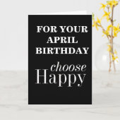 **4月の誕生日の希望** 「おめでとう」を選択したと言う カード (黄色い花)