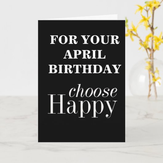 **4月の誕生日の希望** 「おめでとう」を選択したと言う カード (黄色い花)