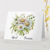 4月の誕生日カード カード (黄色い花)
