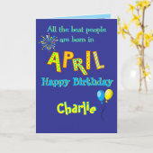 4月の誕生日折り紙グリーティングカード カード (黄色い花)