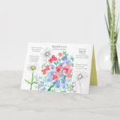 4月の誕生日 水仙 誕生月の花 カード (正面)