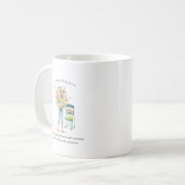 4月の誕生月ガール | モノグラム コーヒーマグカップ (正面左)