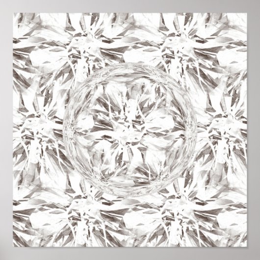 4月の誕生石の宝石ダイヤモンド ポスター (正面)