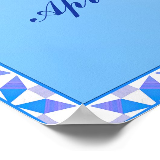 4月の誕生石イラストレーション – ダイヤモンド ポスター (角)