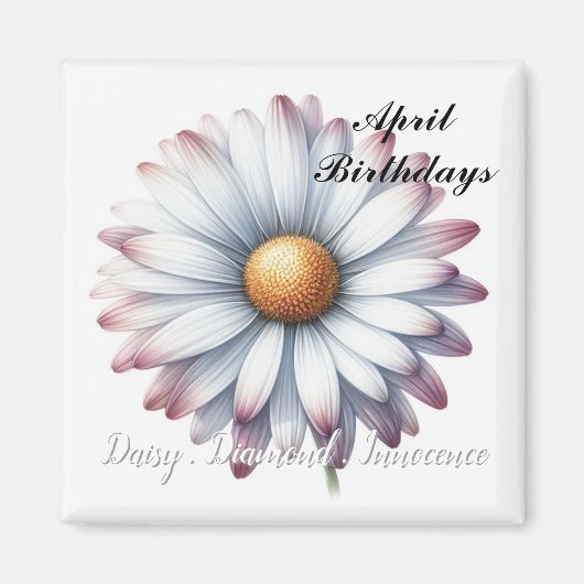 4月の誕生石デイジーダイヤモンド マグネット (正面)