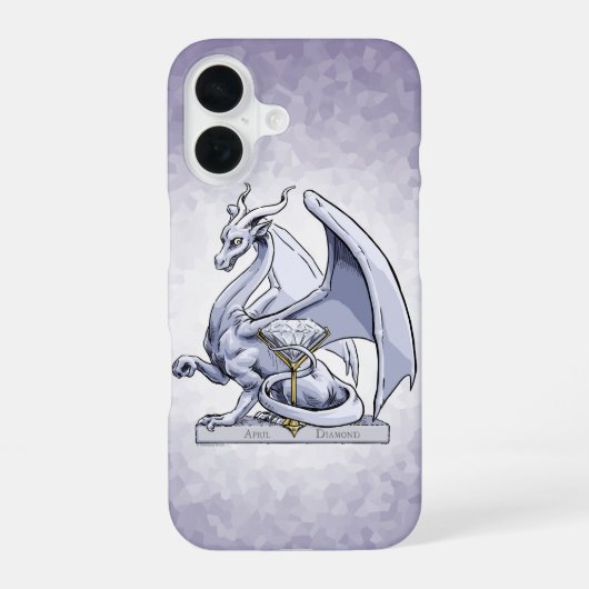 4月の誕生石ドラゴン:ダイヤモンド Case-Mate iPhone 16ケース (裏面)