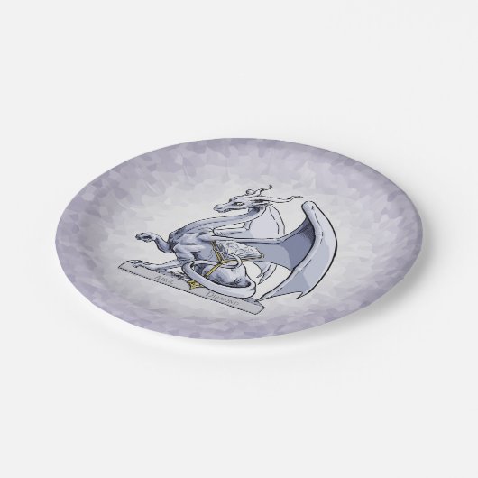 4月の誕生石龍：ダイヤモンド ペーパープレート (アングル)