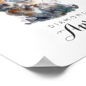 4月の誕生石 – ダイヤモンドの水色 |ポスター ポスター (角)