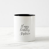 4月の誕生花であるデイジーの誕生日ギフト 彼女へ ツートーンマグカップ (中央)