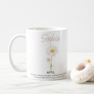 4月の誕生花カスタマイズギフト コーヒーマグカップ