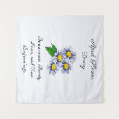 4月の誕生花 ダイジー シンプルでフレッシュ  タペストリー (正面(横))