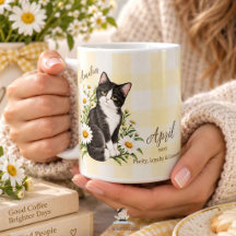 4月の誕生花 白いデイジーと猫のブライズメイド
