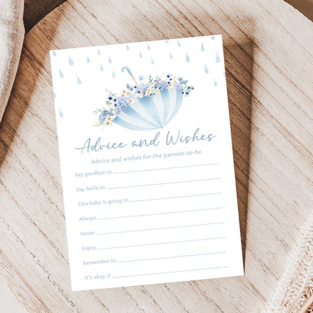 4月の雨が5月の花をもたらすシャワーのアドバイス&ウィッシュゲーム (April Shower Bring May Flowers Baby Shower Game)