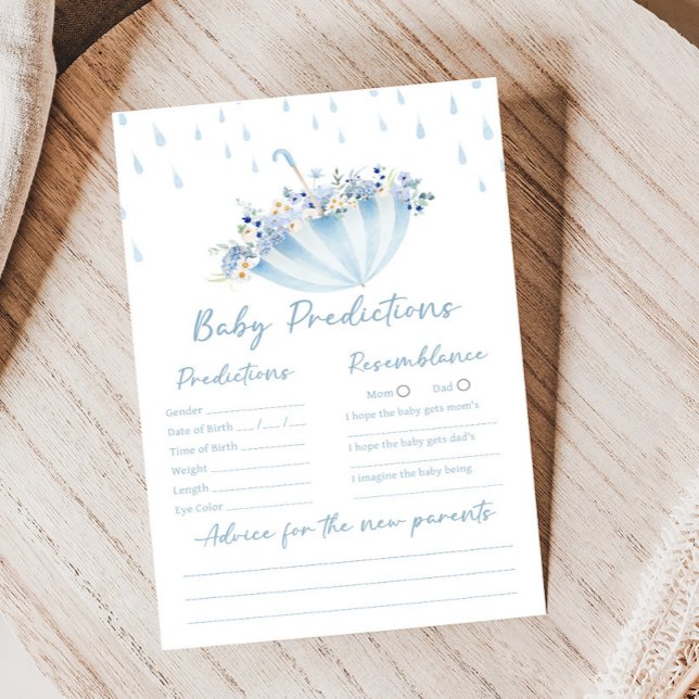 4月の雨が5月の花をもたらすシャワーの予測ゲーム (April Shower Bring May Flowers Baby Shower Game)