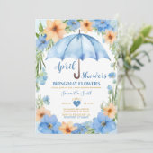 4月の雨が5月の花をもたらす ブルーアンブレラ 招待状 (スタンド正面)