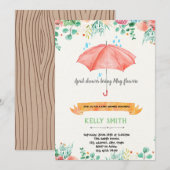 4月の雨が5月の花を咲かせるというお誘い 招待状 (正面/裏面)