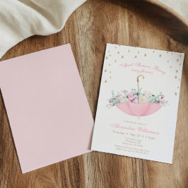 4月の雨が5月の花を育てる アンブレラ ベイビー 招待状