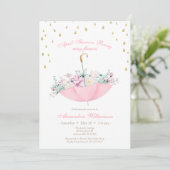 4月の雨が5月の花を育てる アンブレラ ベイビー 招待状 (スタンド正面)