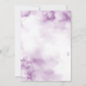 4月の雨が5月の花を育てる パープルの傘 招待状 (裏面)