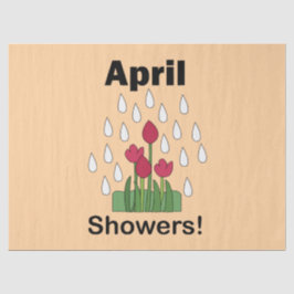 4月の雨にピンクのデイジー花 フローラル 薄葉紙