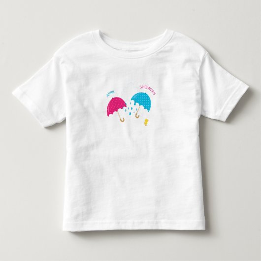 4月の雨の日傘 トドラーTシャツ (正面)