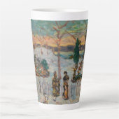 4月の雪モーリス・プレンダーガスト、ヴィンテージ・アート カフェラテマグ (正面)