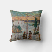 4月の雪モーリス・プレンダーガスト、ヴィンテージ・アート クッション (裏面)