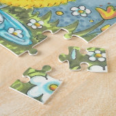 4月はベビーのひよこ、春のイースターパズルに沢山与えます ジグソーパズル (側面)