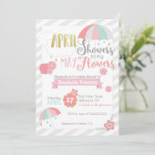 4月はベビーシャワーの招待状に沢山与えます 招待状 (スタンド正面)