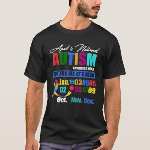 4月は国家自閉症啓発月自閉症 Tシャツ