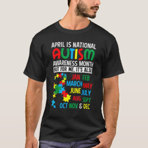 4月は国家自閉症啓発月 Tシャツ