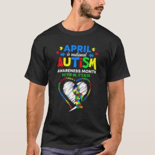 4月は国家自閉症啓発月Mens Wome Tシャツ