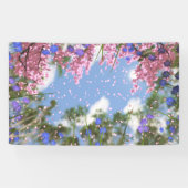 4月は旗に沢山与えます 横断幕 (横)