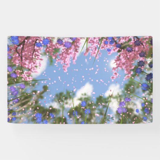 4月は旗に沢山与えます 横断幕 (横)