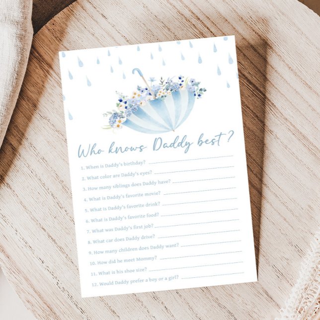 4月は5月の花をもたらす にわか雨 誰がパパかわかる ゲーム (April Shower Bring May Flowers Baby Shower Game)
