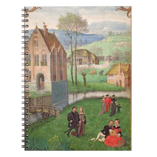 4月を18855日加えて下さい: 本からの招くカップル、の ノートブック (正面)