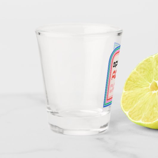 4月オールデイ70sレトロストライプの型ショットグラス ショットグラス (左)