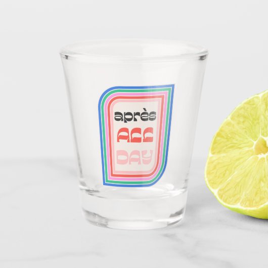 4月オールデイ70sレトロストライプの型ショットグラス ショットグラス (正面)