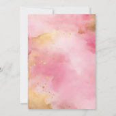 4月カラフルシャワー赤い傘の赤ちゃんシャワー 招待状 (裏面)