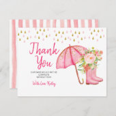 4月シャワーが5月の花を持ってくるサンキューカード サンキューカード (正面/裏面)