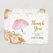 4月シャワーが5月の花を持ってくるサンキューカード サンキューカード (正面/裏面)