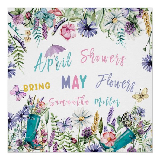 4月シャワーが5月の花を持ってくる ポスター (正面)