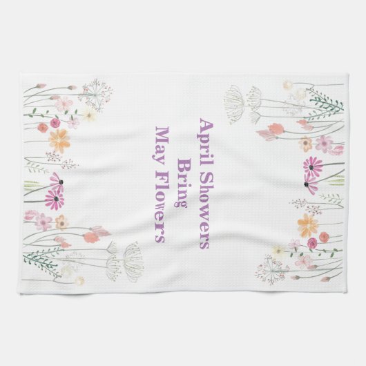 4月シャワーが5月の花キッチンタオルをもたらす キッチンタオル (横)