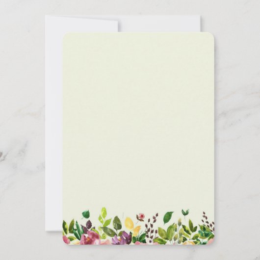 4月シャワーブライダルシャワーの招待 招待状 (裏面)