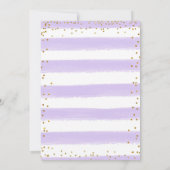 4月シャワーベビーシャワー招待状薄紫紫 招待状 (裏面)